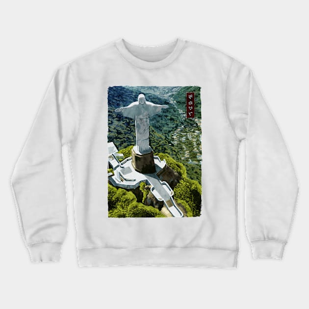 Christ the Redeemer - White Crewneck Sweatshirt by Thor Reyes